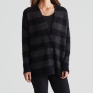 Eileen Fisher Cashmere Silk Stripe Cardigan  XS